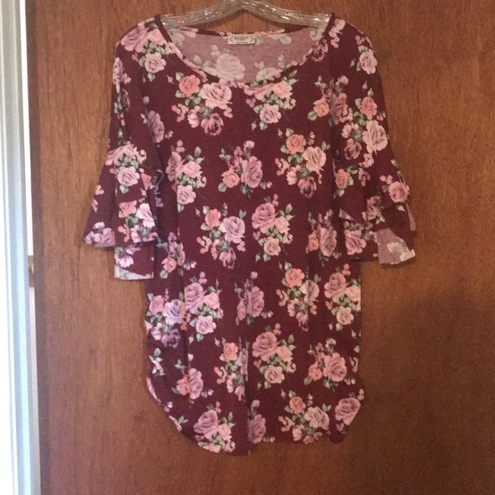 maternity floral blouse